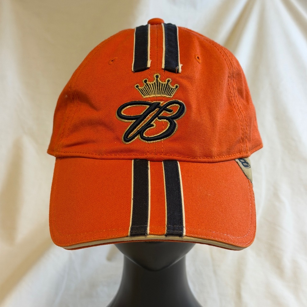 Dale Earnhardt Jr Budweiser NASCAR Racing Hat Orange Embroidered Adjustable Cap